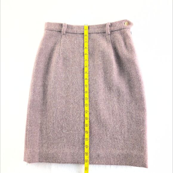Vintage Ralph Lauren Pencil Skirt Women's 8 Lamb's Wool Alpaca Blend Mauve - Picture 7 of 8